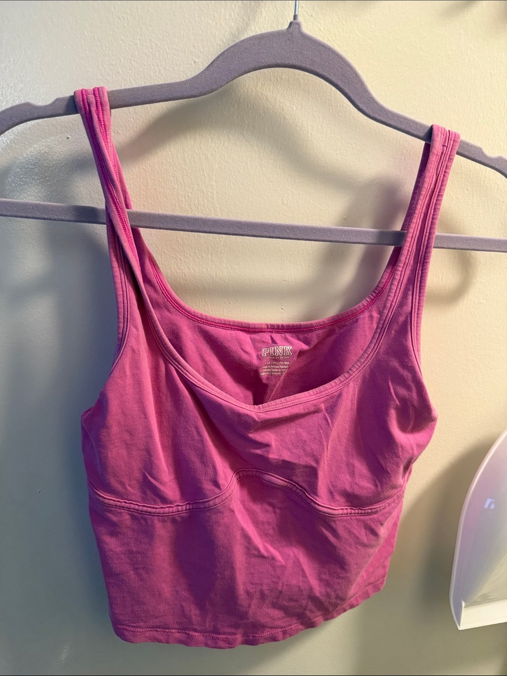 PINK Victoria's Secret Hot Pink Tank Bralette